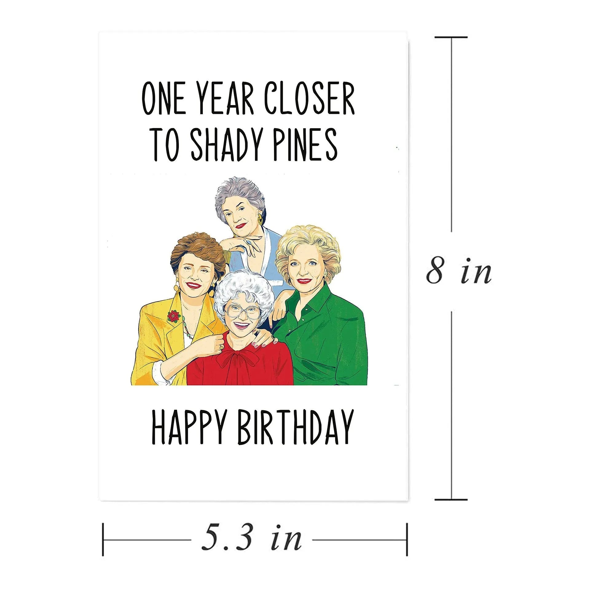 Simple modern birthday greeting card with a selection of colourful and kraft paper envelopes in two sizes.