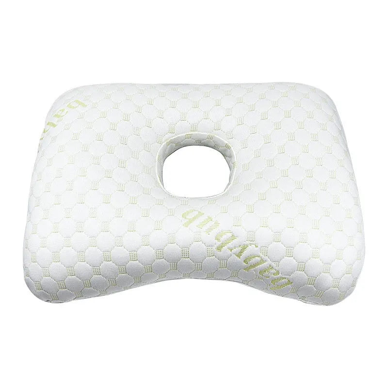 Beauty salon single hole ear pillow for adult facial treatments in 39x28x6cm size with detachable pillowcase