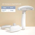 Stainless steel double row pet comb for dog grooming in light blue colour