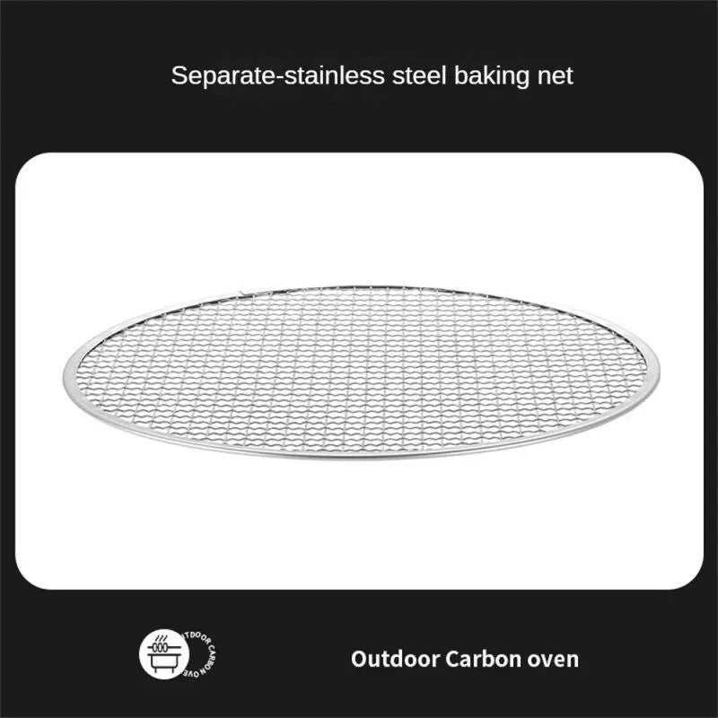 Portable stainless steel BBQ grill stove with detachable design and storage bag for outdoor camping