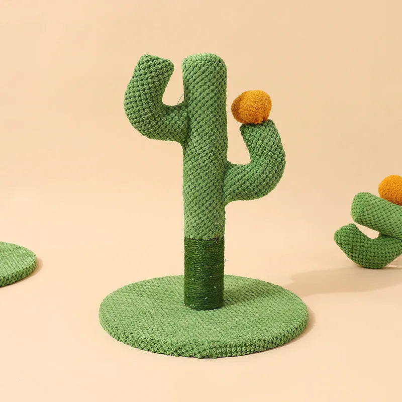 Cactus design cat scratch board climbing pole with sisal scratching surface