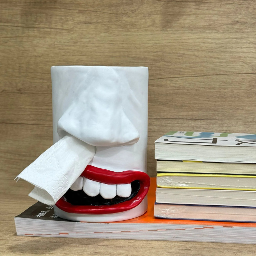 Colourful funny tissue paper holder, an American style resin desktop ornament and tissue box.