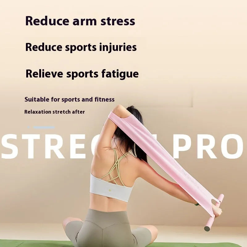 Yoga multi-function stretching tool for shoulder back hip open stretching in grey or pink