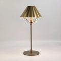 Gold-coloured alloy desk lamp with USB Type-C port and touch-sensitive switch.