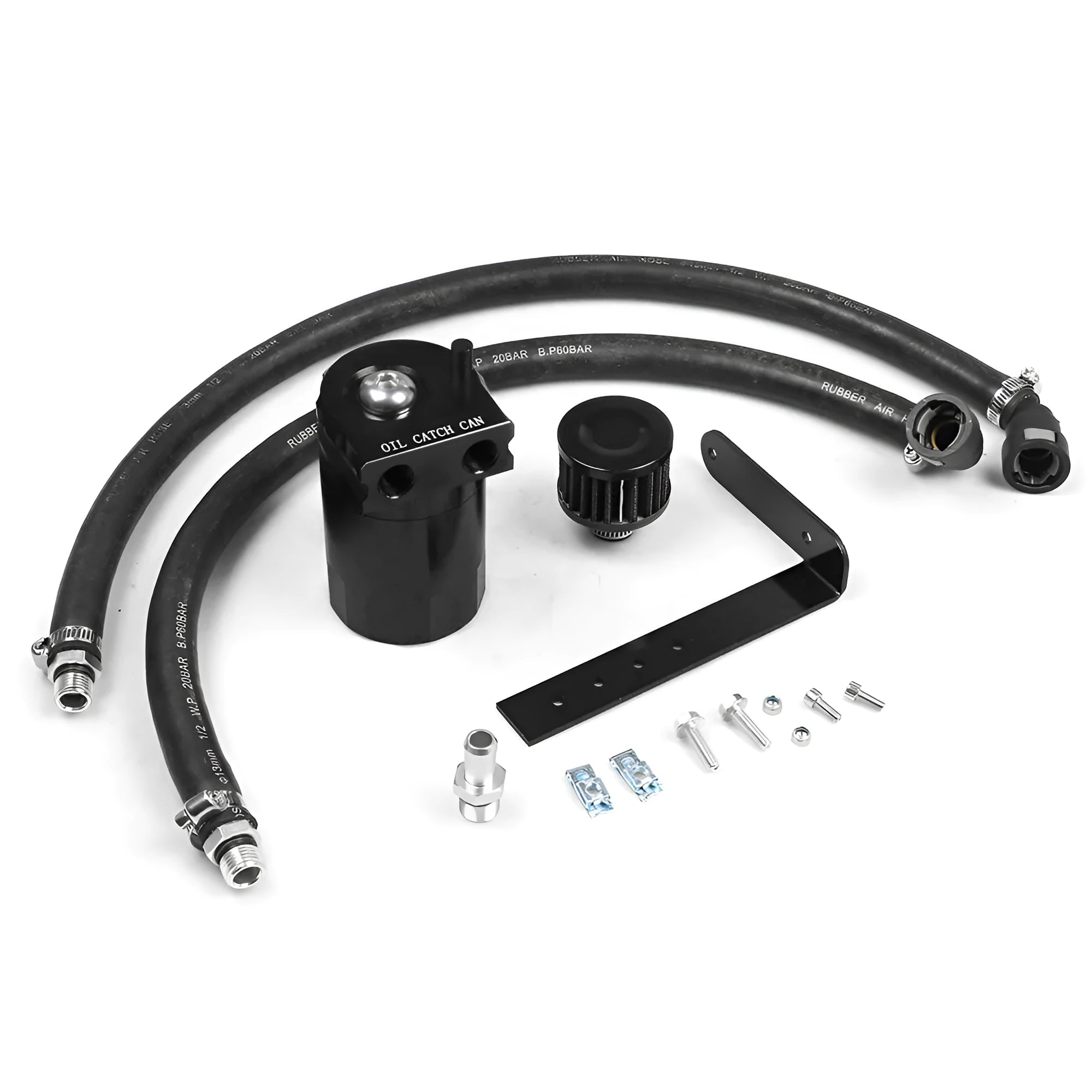 Aluminium alloy oil separator for Ford Expedition vehicles in black, blue, red, and silver colours