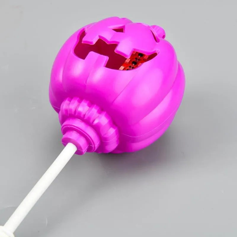 Pumpkin decorative lamp with USB cable and yellow or purple LED lighting options