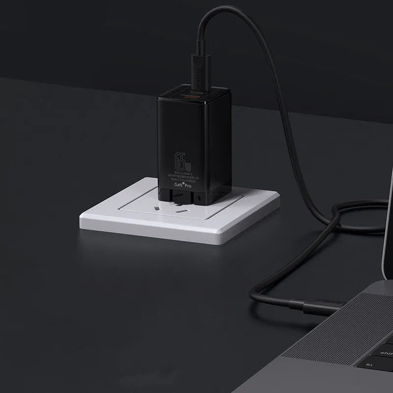 White 12V multi-port fast charger with USB and Type-C interfaces for lithium batteries