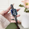 Zinc alloy watch strap with twist diamond design in various colours for iPhone smartwatches