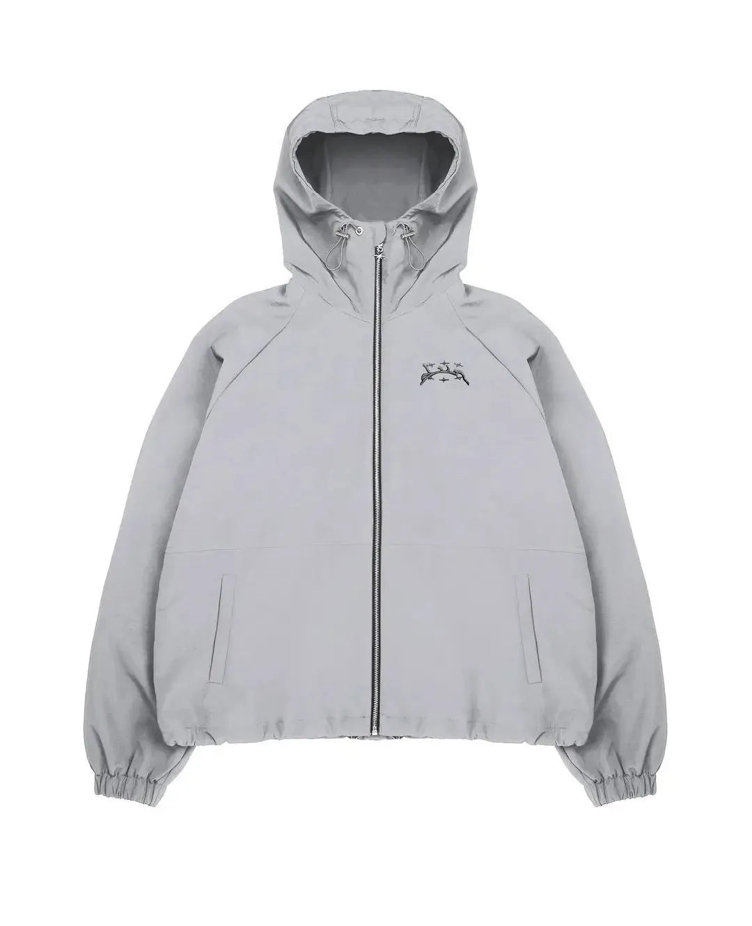 Men's loose fit hooded sunscreen jacket in British style polyester fabric, black colour option