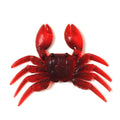 8cm PVC crab fishing lure in red or brown colour option for saltwater and freshwater fishing