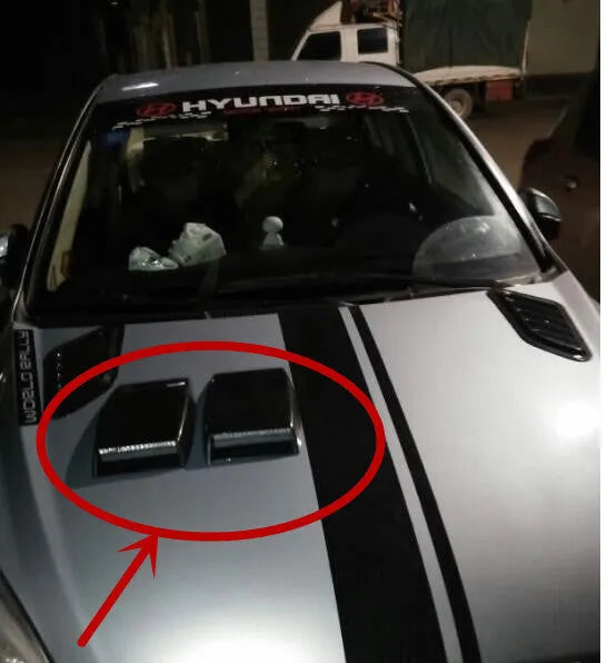 ABS plastic automobile decoration vent in black, white, or silver colours with 260mm base length