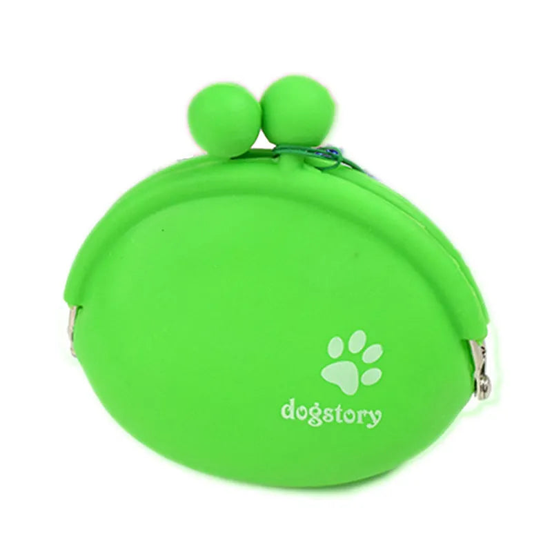Silicone dog training treat pouch with waist clip in assorted colours