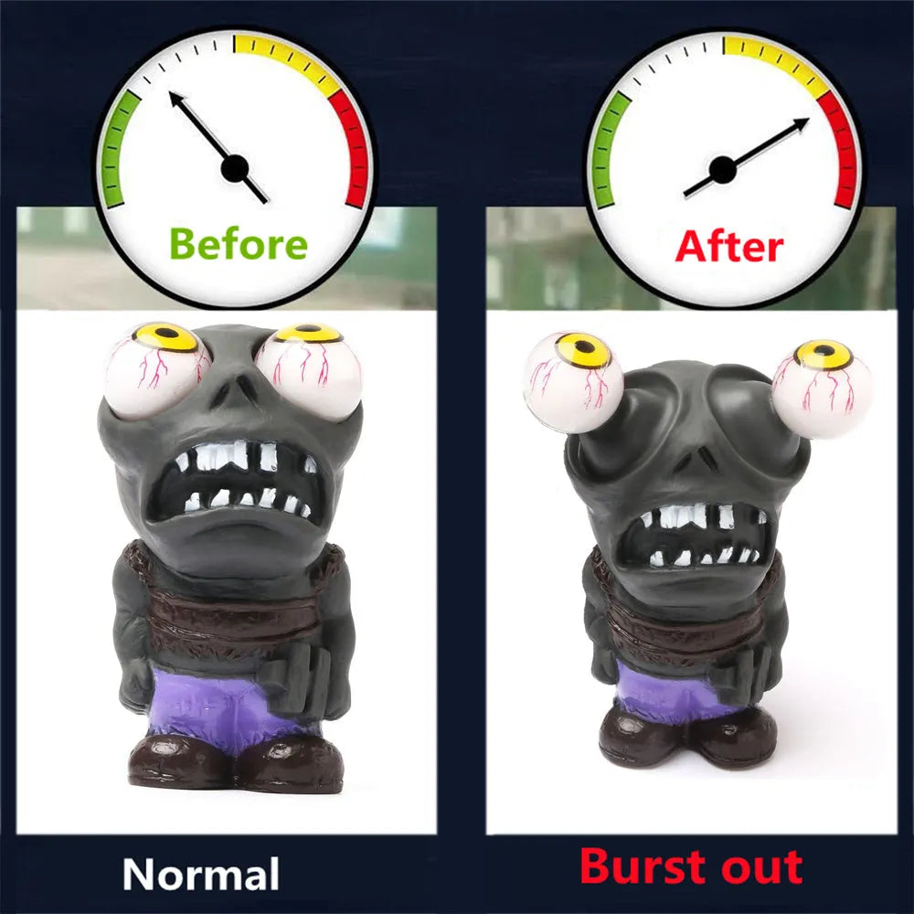 Turbo car blow-off valve decoration kit with explosive eye doll, pressure valve, copper tube, and clips.