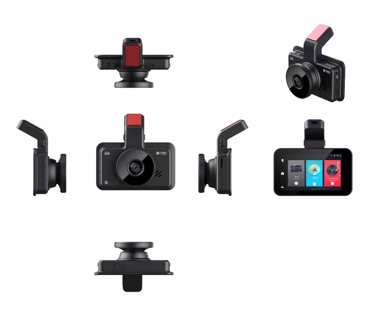 3 inch car DVR dash camera with dual lens for front and rear vehicle recording