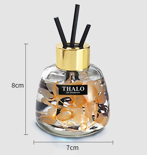Glass car perfume ornament with creative bottle design and loose incense function