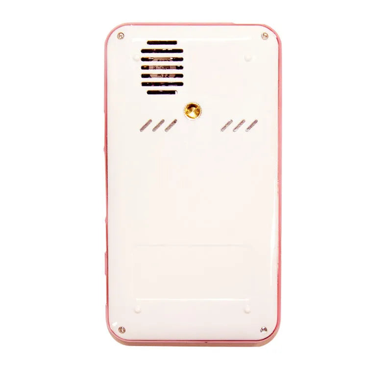 White Rose Gold M6S miniature portable DLP Android projector showing compact size and design.