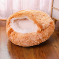 Waterproof cloth dog kennel in a semi-enclosed warm room design, shown in a gradient colour.