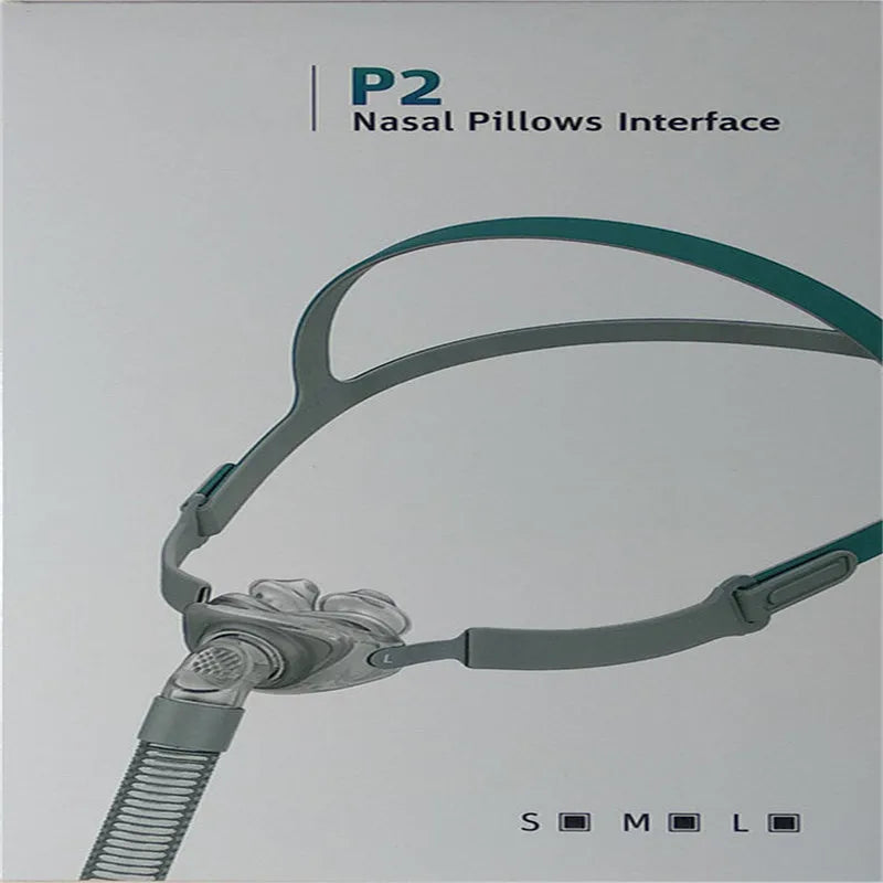 CPAP nasal pillow mask with silicone nose pads and thickened headband for sleep therapy
