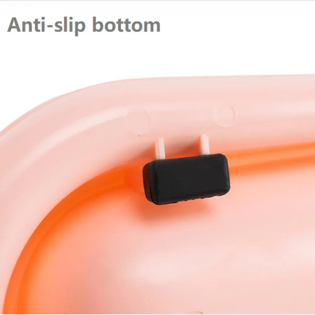 Green portable pet bowl set with two bowls and a silicone leakproof mat for cats and dogs.