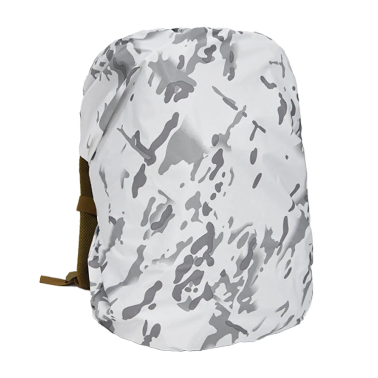 A backpack rain cover made from waterproof PU material, shown in army green, suitable for 80 litre packs.
