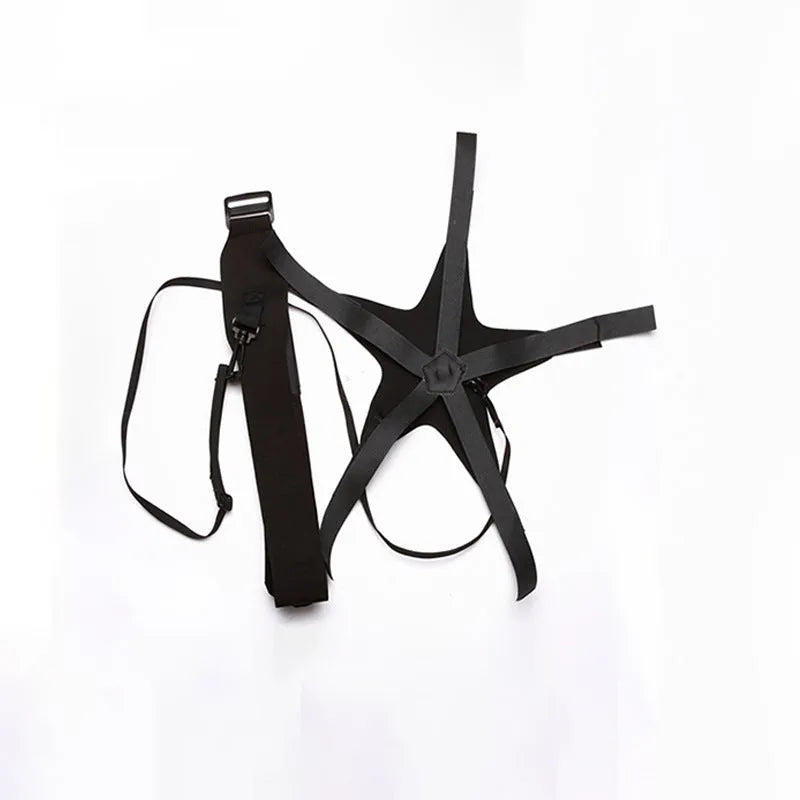 Black football rotating juggling belt with 2 metre rope for training and fitness exercises