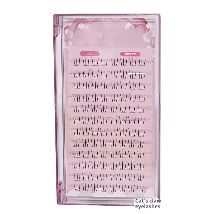 Kitten's paw lower false eyelashes with 12-row segmented construction in 4-5-6mm sizes