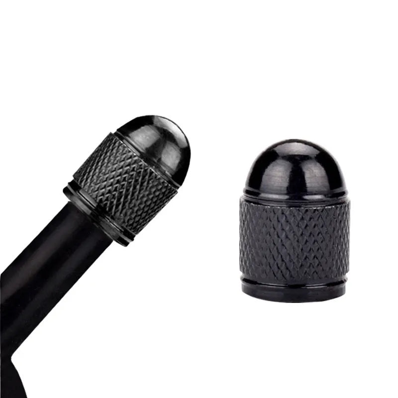 Aluminium alloy mountain bike tyre valve cap in choice of five metallic colours.
