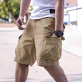 Men's cotton blend workwear shorts in loose fit with short length for summer