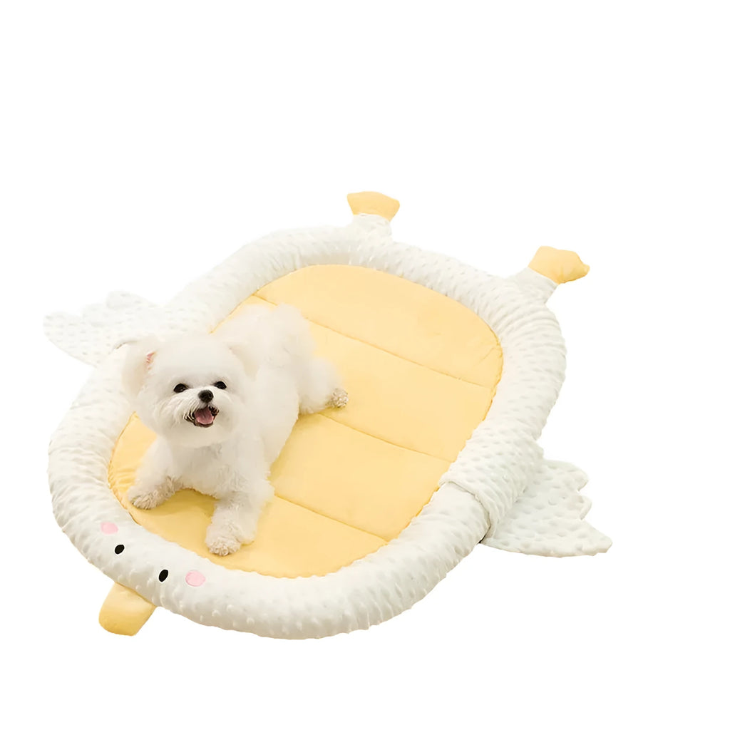 Grey Bedsure orthopedic dog sofa bed with raised sides and waterproof cover