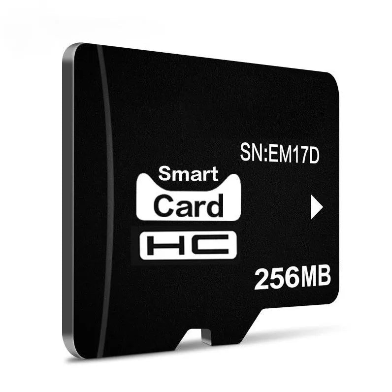 A single 256MB TF series memory card on a white background.