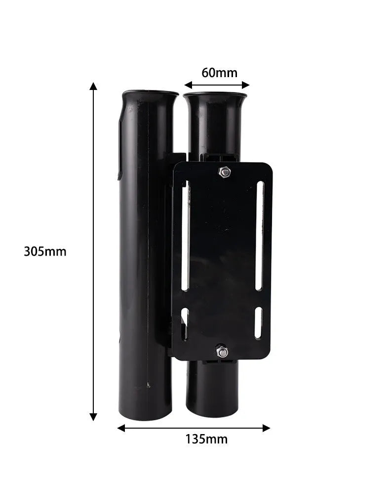 Carbon motorcycle fishing rod rack with plastic frame for rod transport
