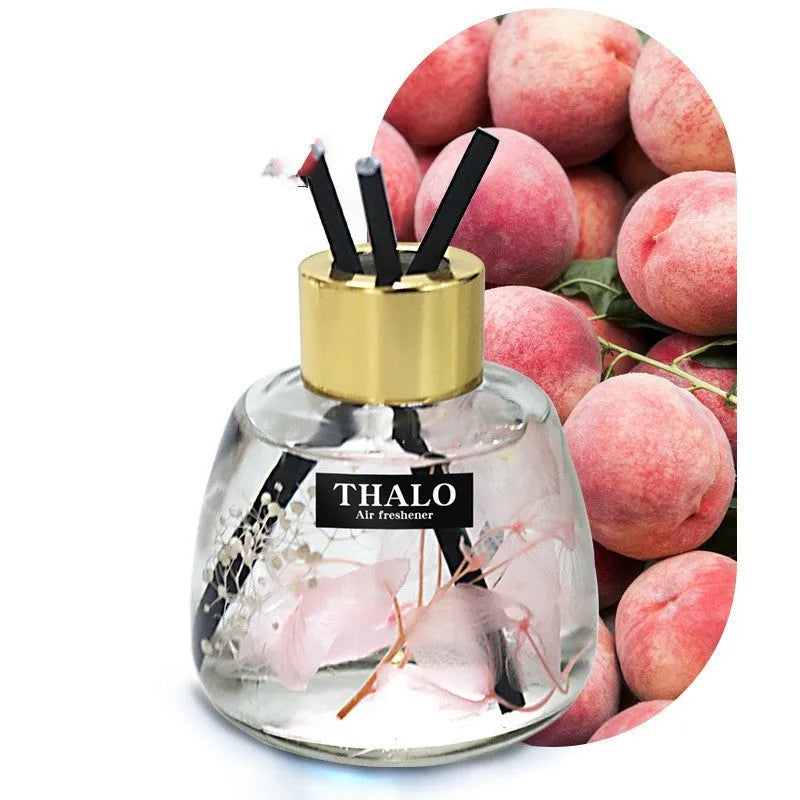 Glass car perfume ornament with creative bottle design and loose incense function