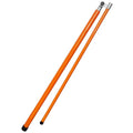Telescopic truck height measuring rod extended to full height with clear measurement scales visible