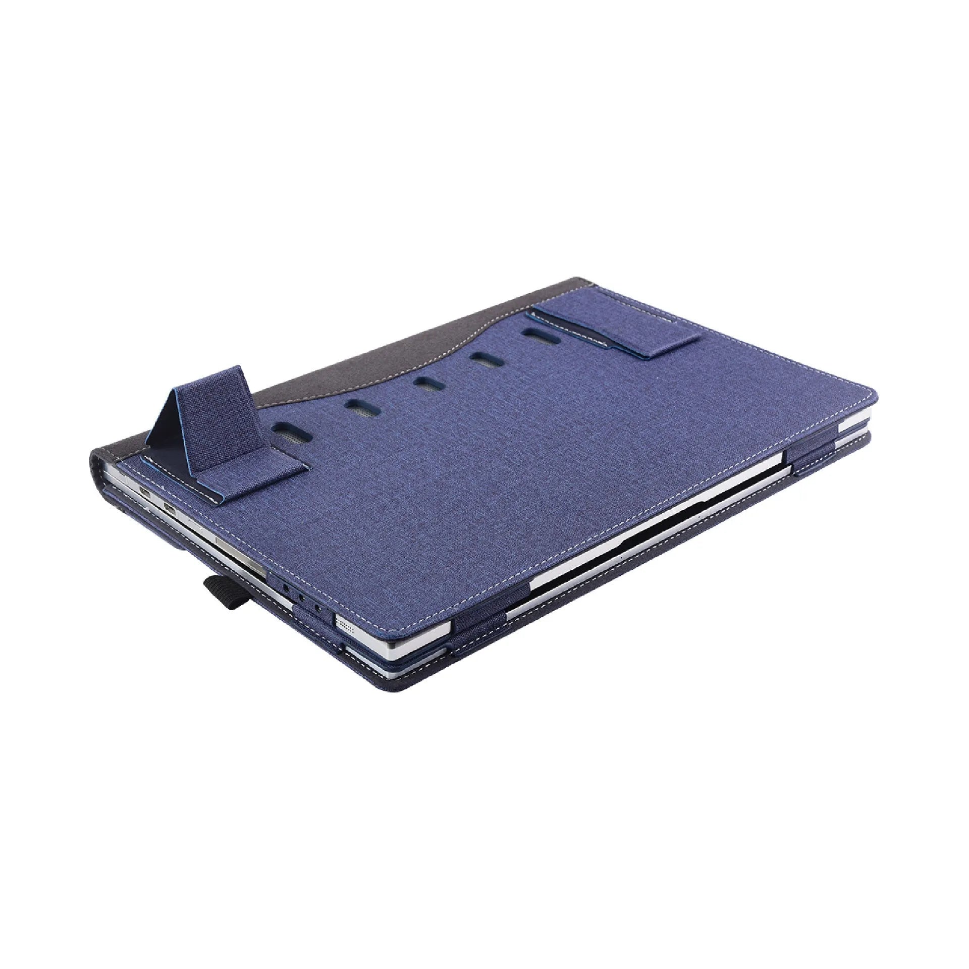 Black imitation leather protective sleeve for Microsoft Laptop6 with creative Chinese design and bracket style