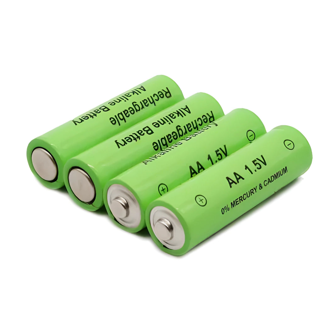 AA alkaline rechargeable battery with 3000mAh capacity and 1.5V voltage.