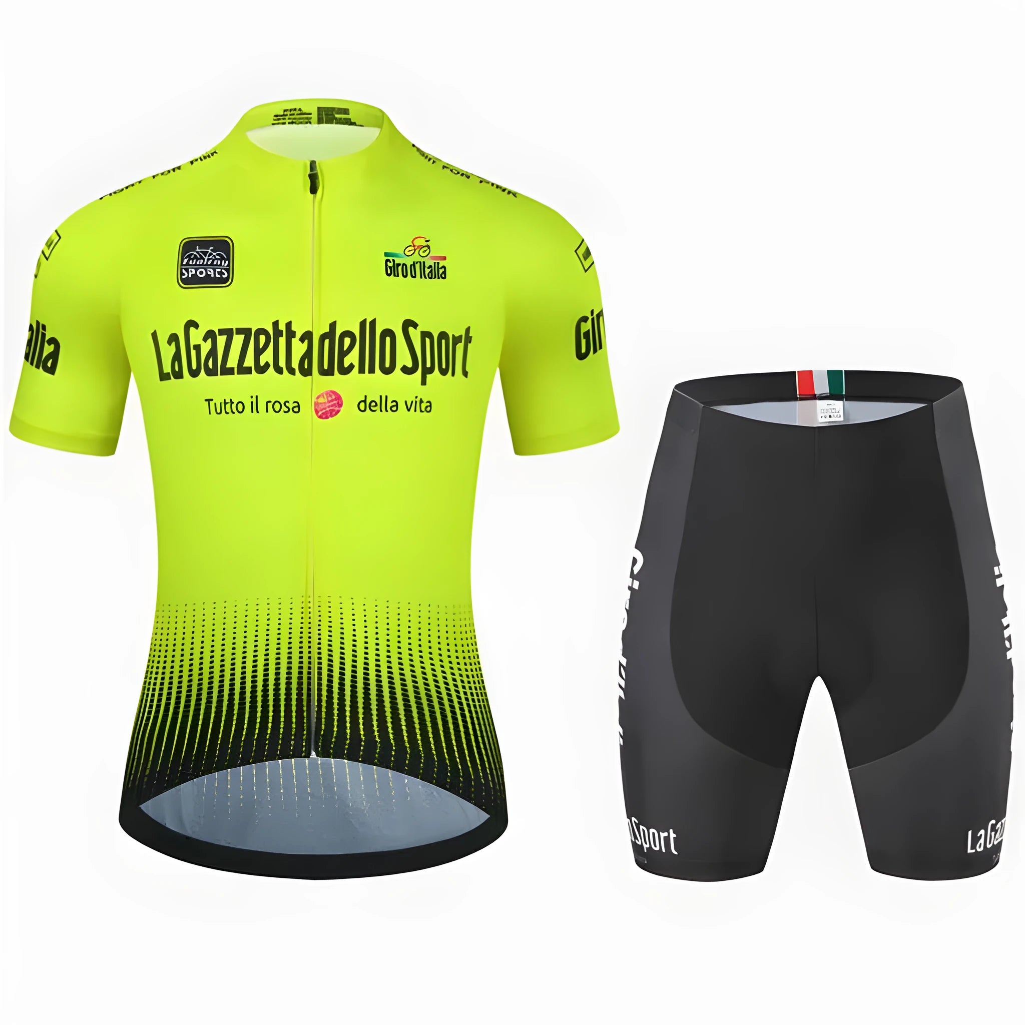 Short sleeve cycling jersey in quick-dry polyester fabric for summer riding