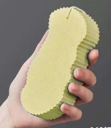 3D fish scale pattern bath sponge for body exfoliation in multiple colour options