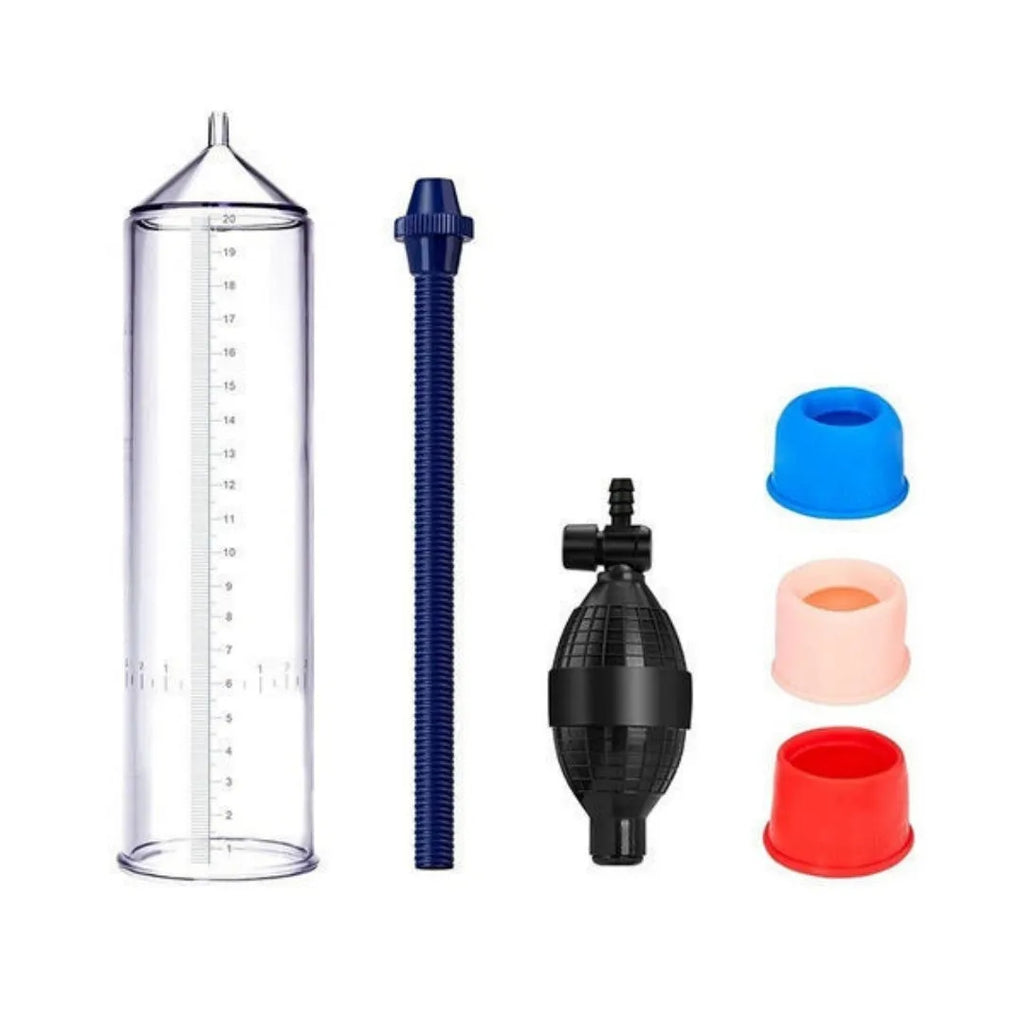 Silicone cover accessory for male exercise equipment with plastic valve exerciser component