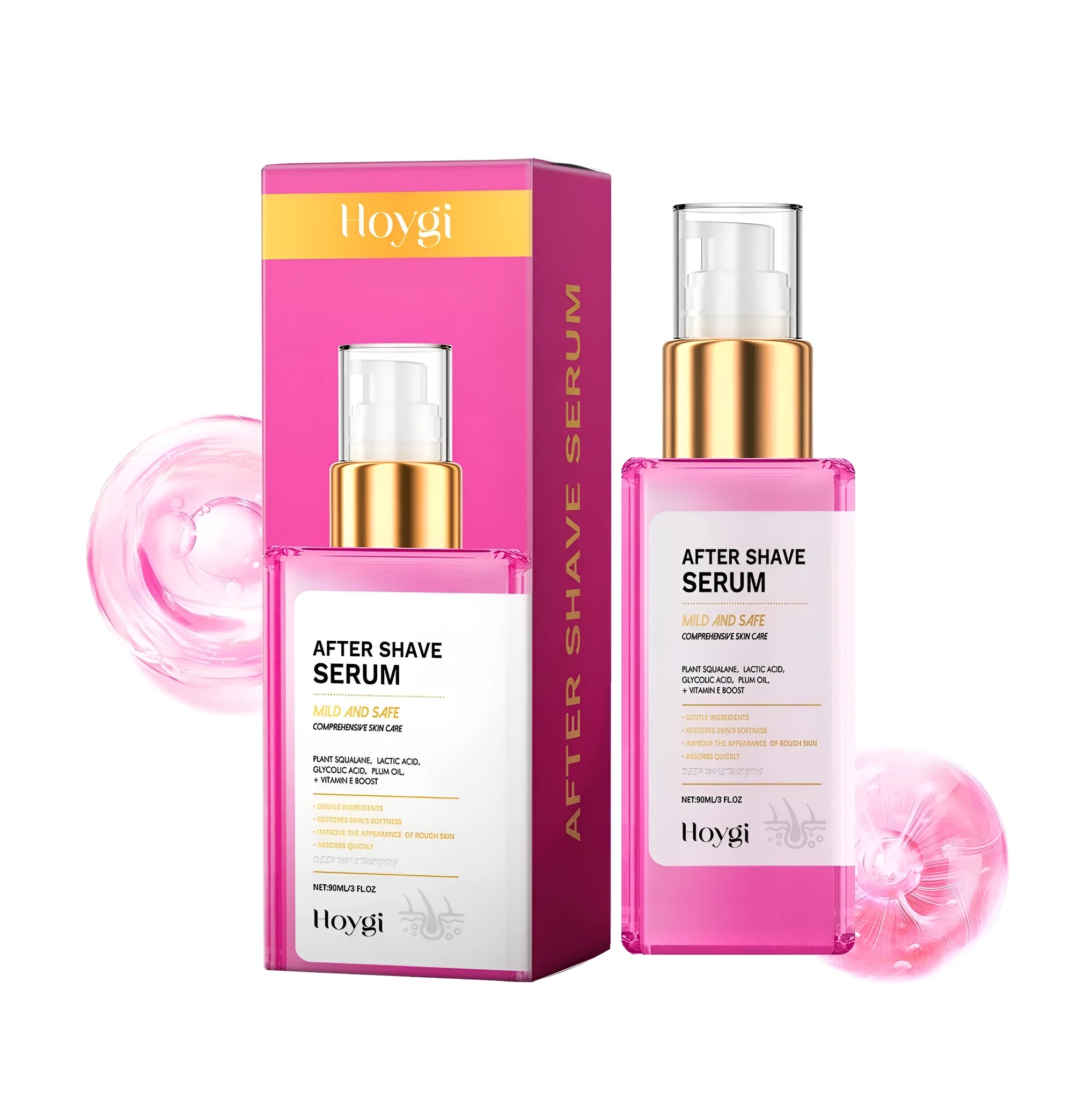 60ml hair removal repair liquid bottle with glycolic acid and plant squalane formula