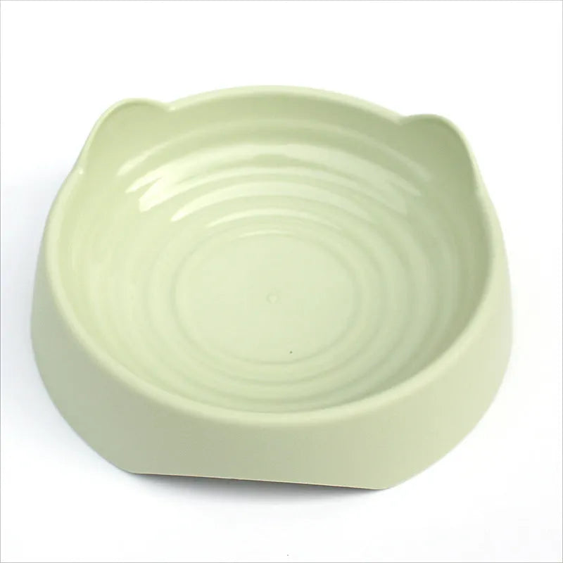 Blue ceramic dog slow feeder bowl with a 4-cup puzzle maze design for small or large breeds