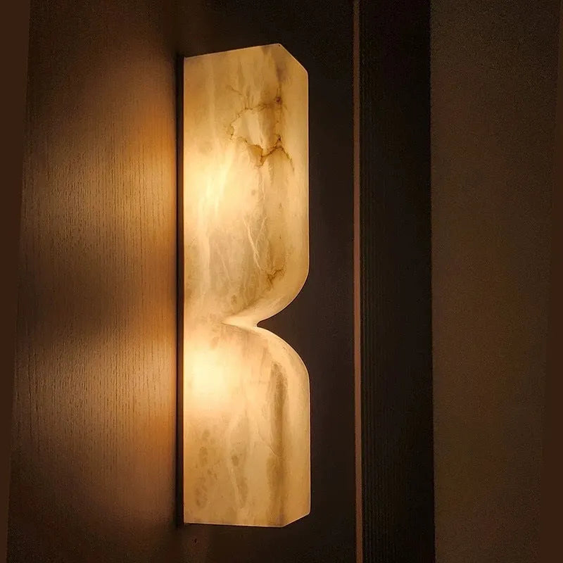 Modern Nordic copper wall lamp strip for bedside lighting with dual light colour settings