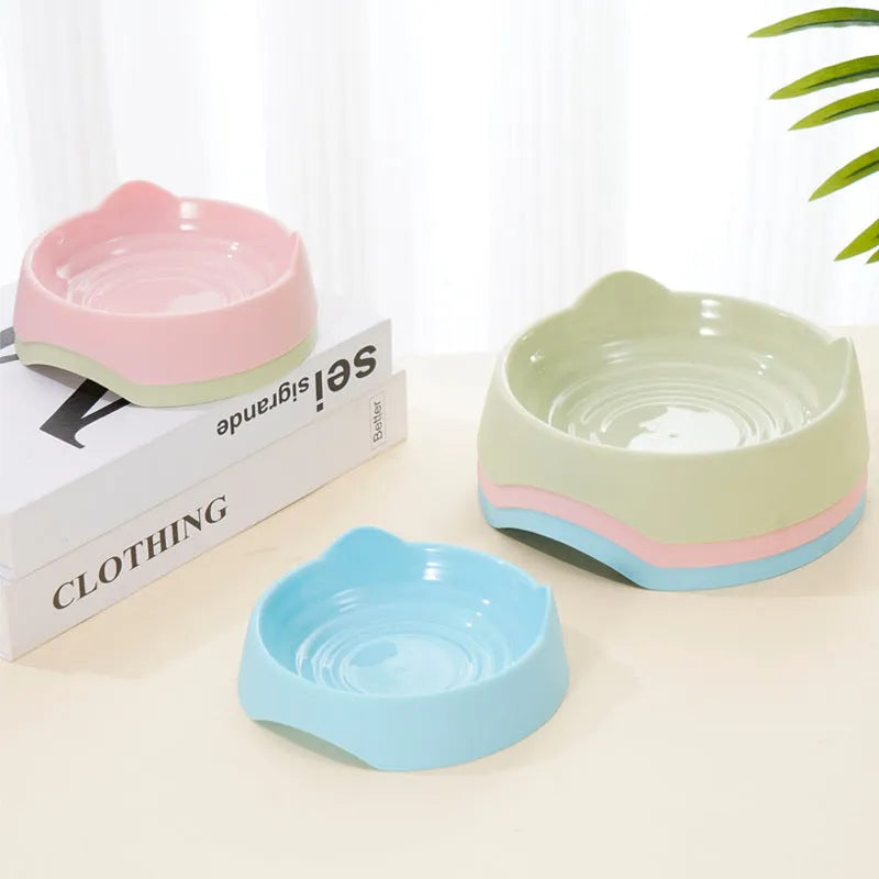 Blue ceramic dog slow feeder bowl with a 4-cup puzzle maze design for small or large breeds