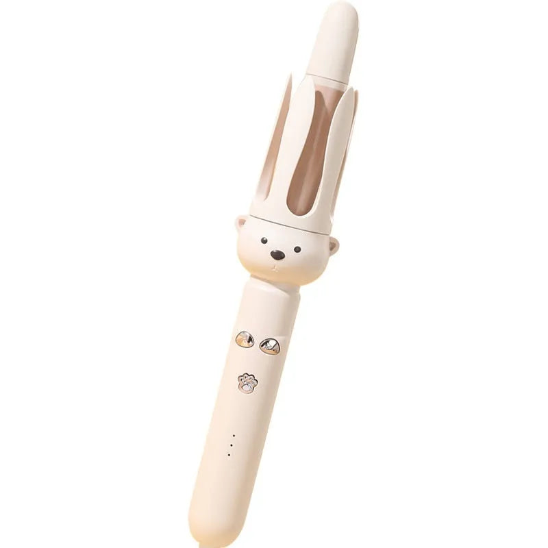 Beige anion automatic hair curler FS-H208 with negative ion technology and UK plug