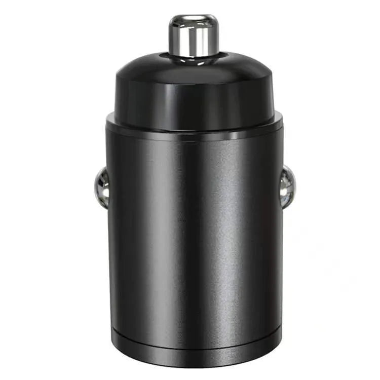 Mini black car cigarette lighter charger with PD and QC 3.0 ports