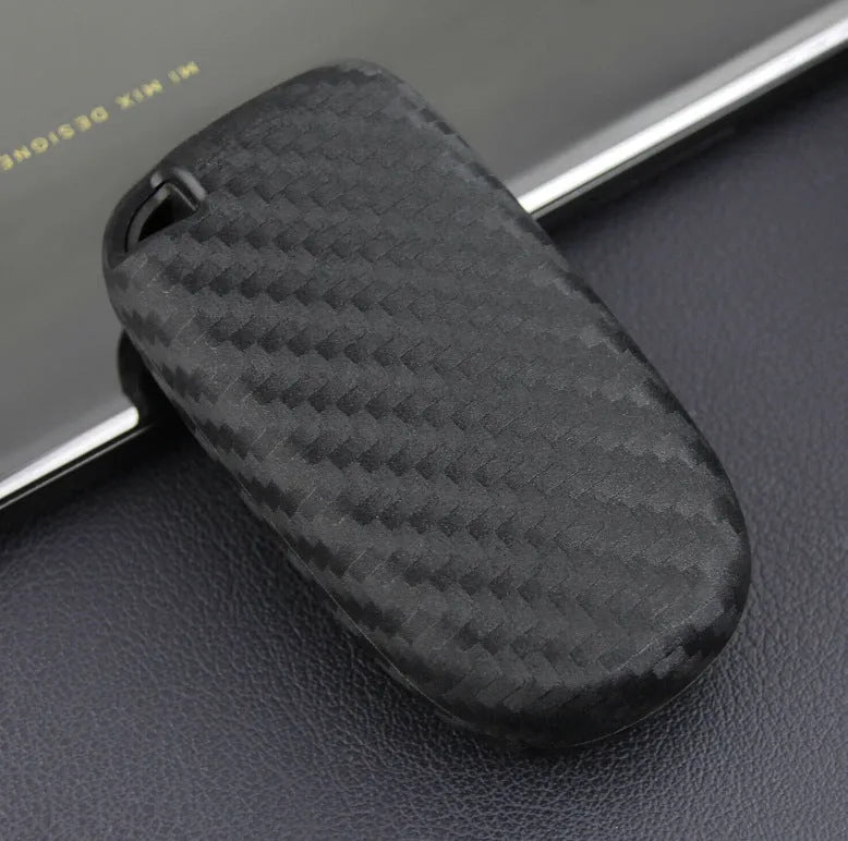 Carbon fibre pattern silicone key case for Dodge Chrysler Fiat car remote keys with buckle styling option