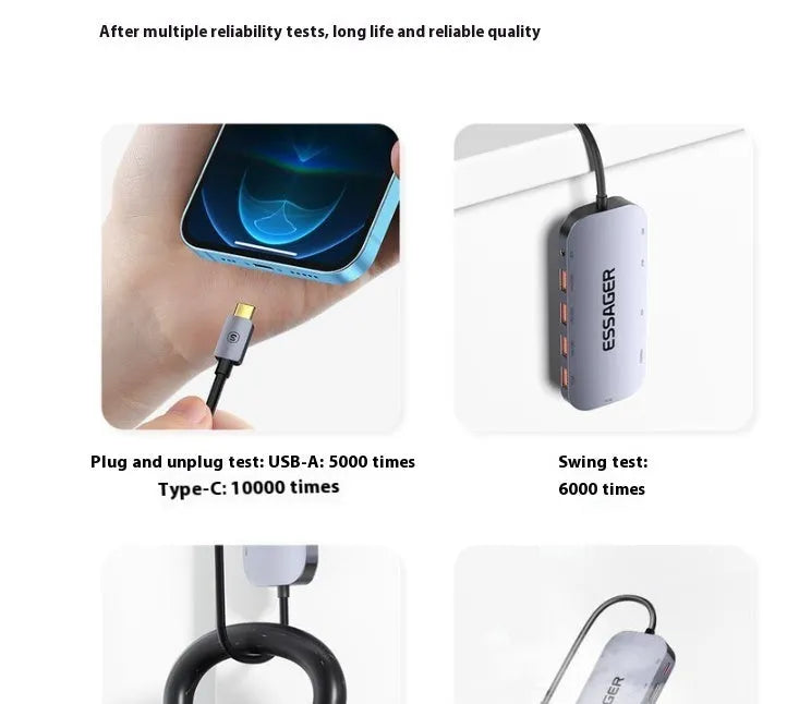 11-in-1 USB-C expansion dock with a 20cm cable and Gigabit Ethernet port.