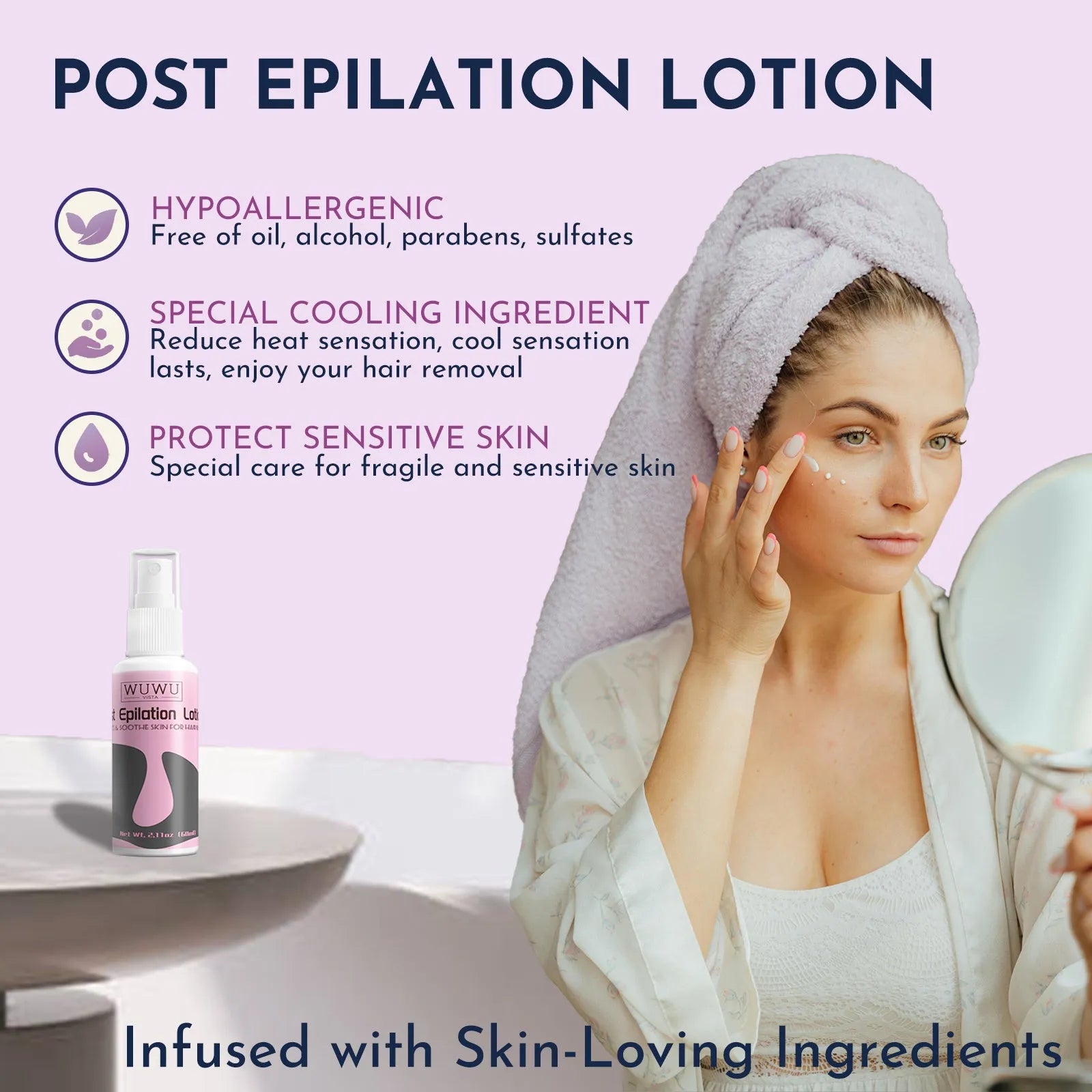 Waxing kit with warmer, wax beads, multiple applicator sticks and skincare products for hair removal