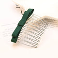 Retro bow hair comb with inlaid crystal decoration, available in six colours and two size options