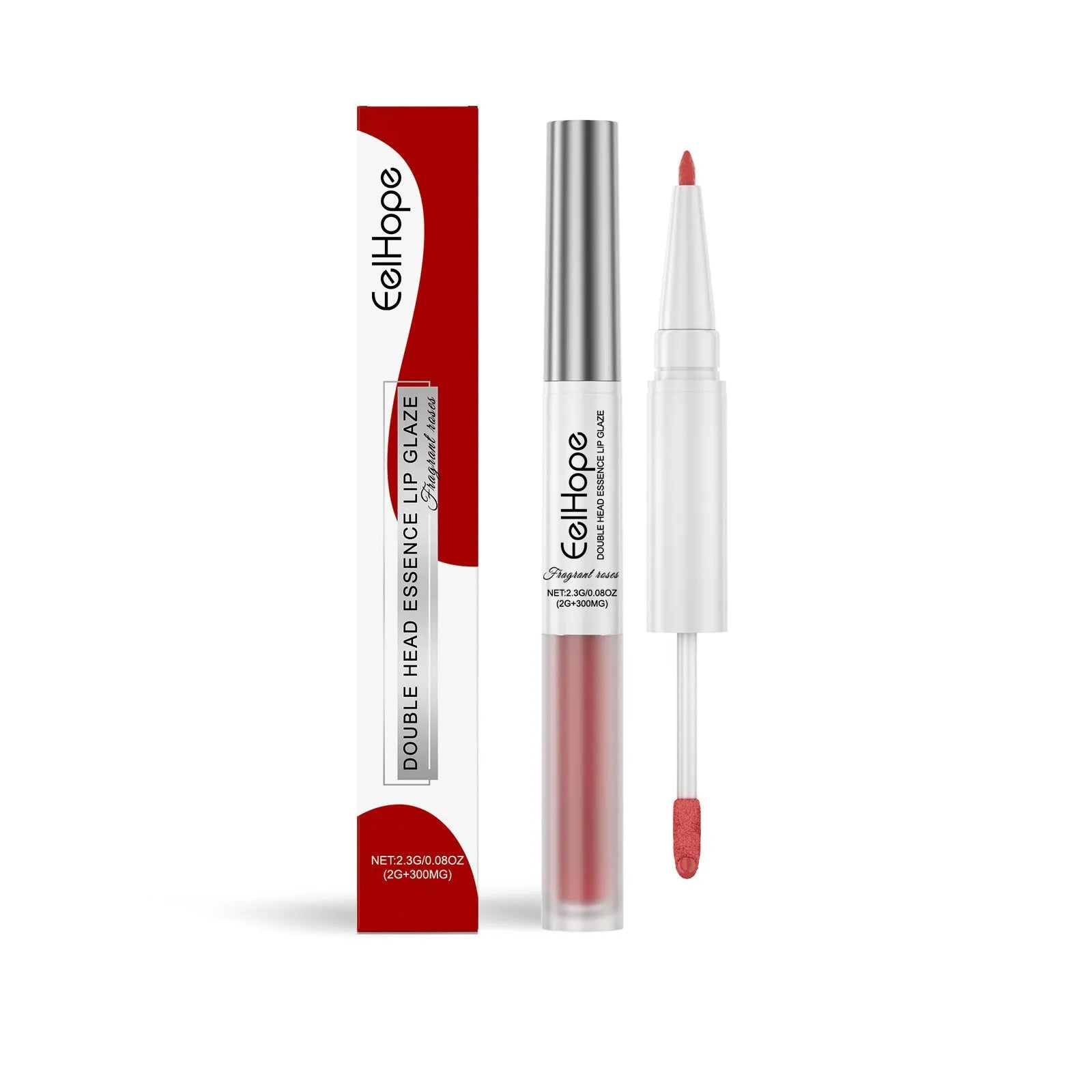 Double-headed lip liner and lacquer pen shown in three colour options: Fragrant Attack, Black Coffee Truffle, Oat Almond.