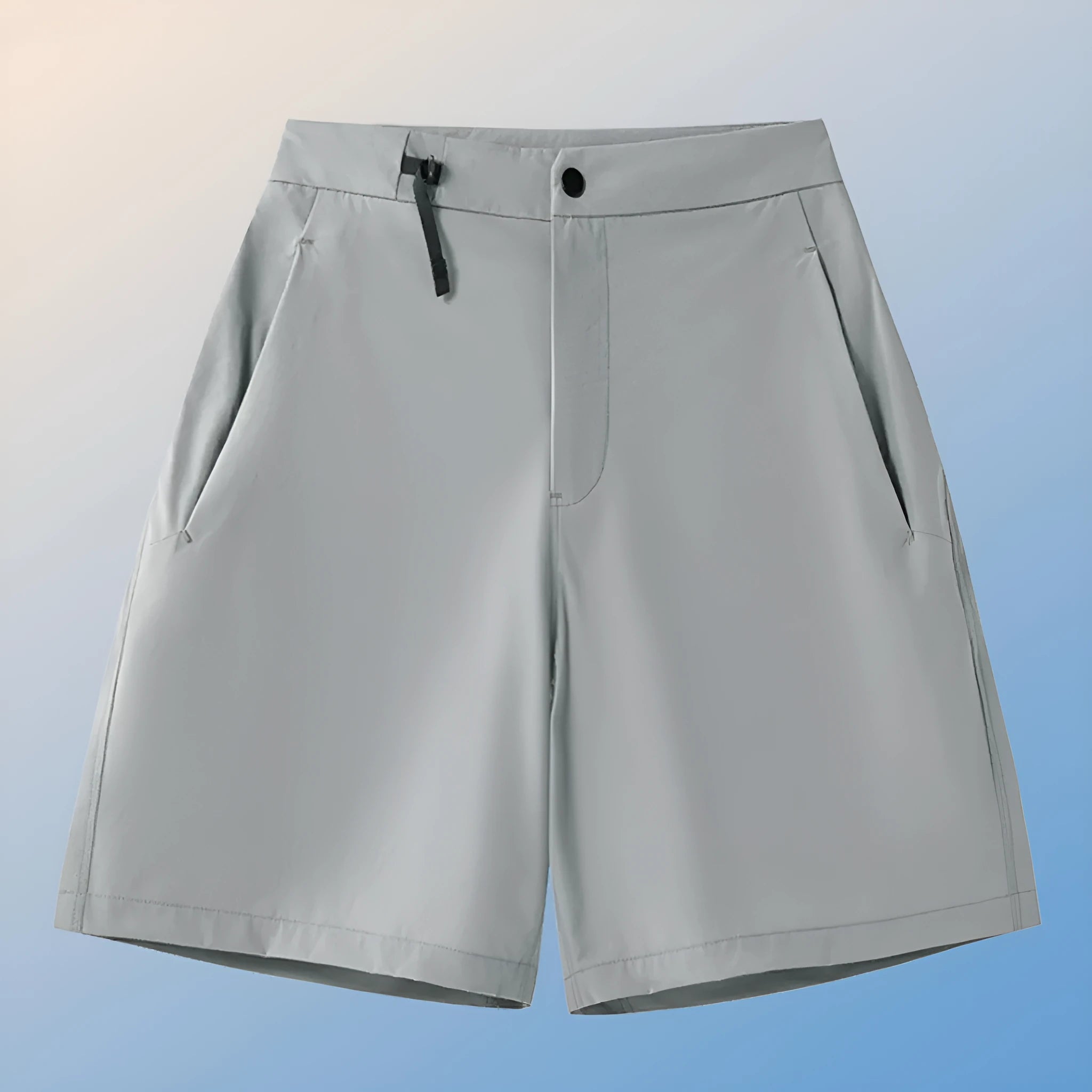 Men's solid colour quick-drying sports shorts with elastic 3D cut for running and climbing